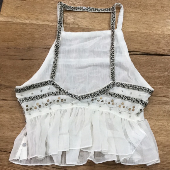 Free People White and Silver Embellished Camisole - Picture 8 of 12